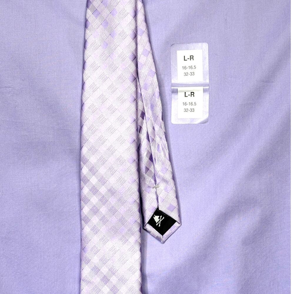 Nick Graham Men's Slim Fit Dress Shirt Tie Set lavender 16-16.5 32-33 $75 - Picture 5 of 9
